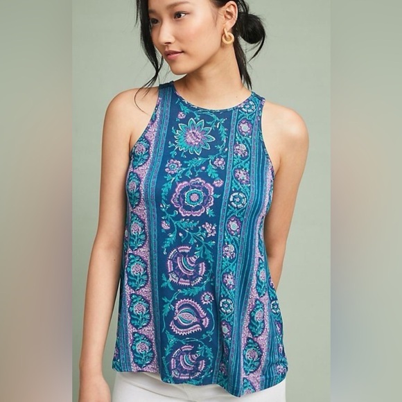 Anthropologie Akemi + Kin Epoca Crocheted Floral Top Medium - Picture 3 of 8